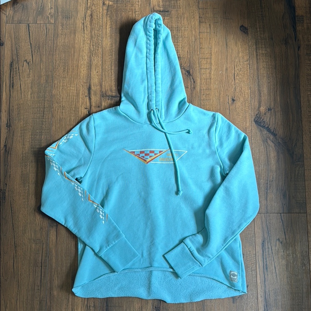 Harley-Davidson Blue Hooded Sweatshirt Long Sleeve
